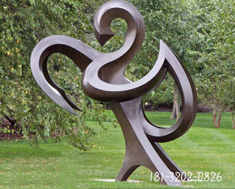 不锈钢抽象花朵  公园景观雕塑[1]