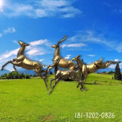 福鹿动物雕塑