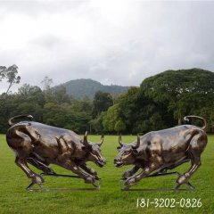 动物铜雕牛公园