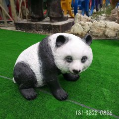 动物熊猫广场玻璃钢