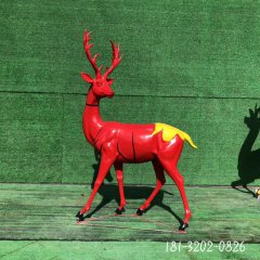 玻璃钢彩绘动物鹿雕塑