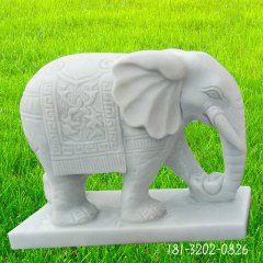 动物汉白玉大象石雕