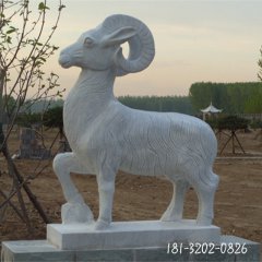 大理石动物羊公园雕塑