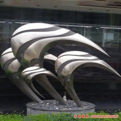 不锈钢抽象鱼雕塑