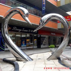 不锈钢情侣天鹅雕塑