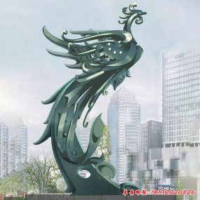 不锈钢凤凰涅盘雕塑