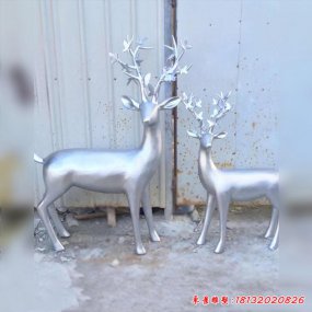 不锈钢梅花鹿雕塑