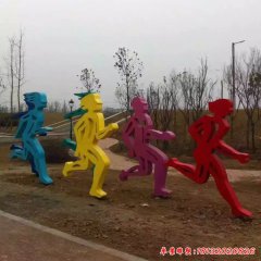 不锈钢人物运动雕塑