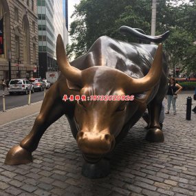 华尔街牛铜雕