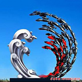 鱼雕塑 抽象