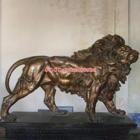 狮子 雕像 铜