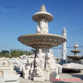 欧美石雕喷泉
