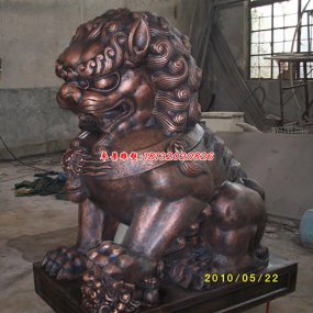 仿铜狮子雕塑