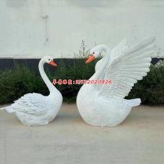 玻璃钢天鹅雕塑