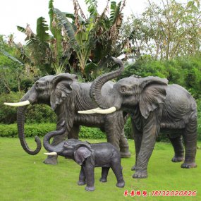 大象玻璃钢雕塑