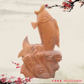 喷泉鱼雕塑