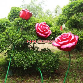 玫瑰花玻璃钢雕塑
