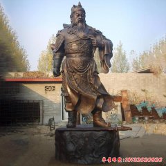 关公铜雕寺庙