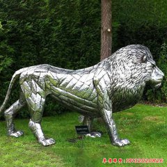不锈钢狮子雕塑