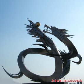 双龙不锈钢雕塑