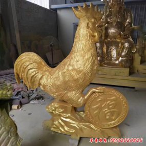 公鸡铜雕塑
